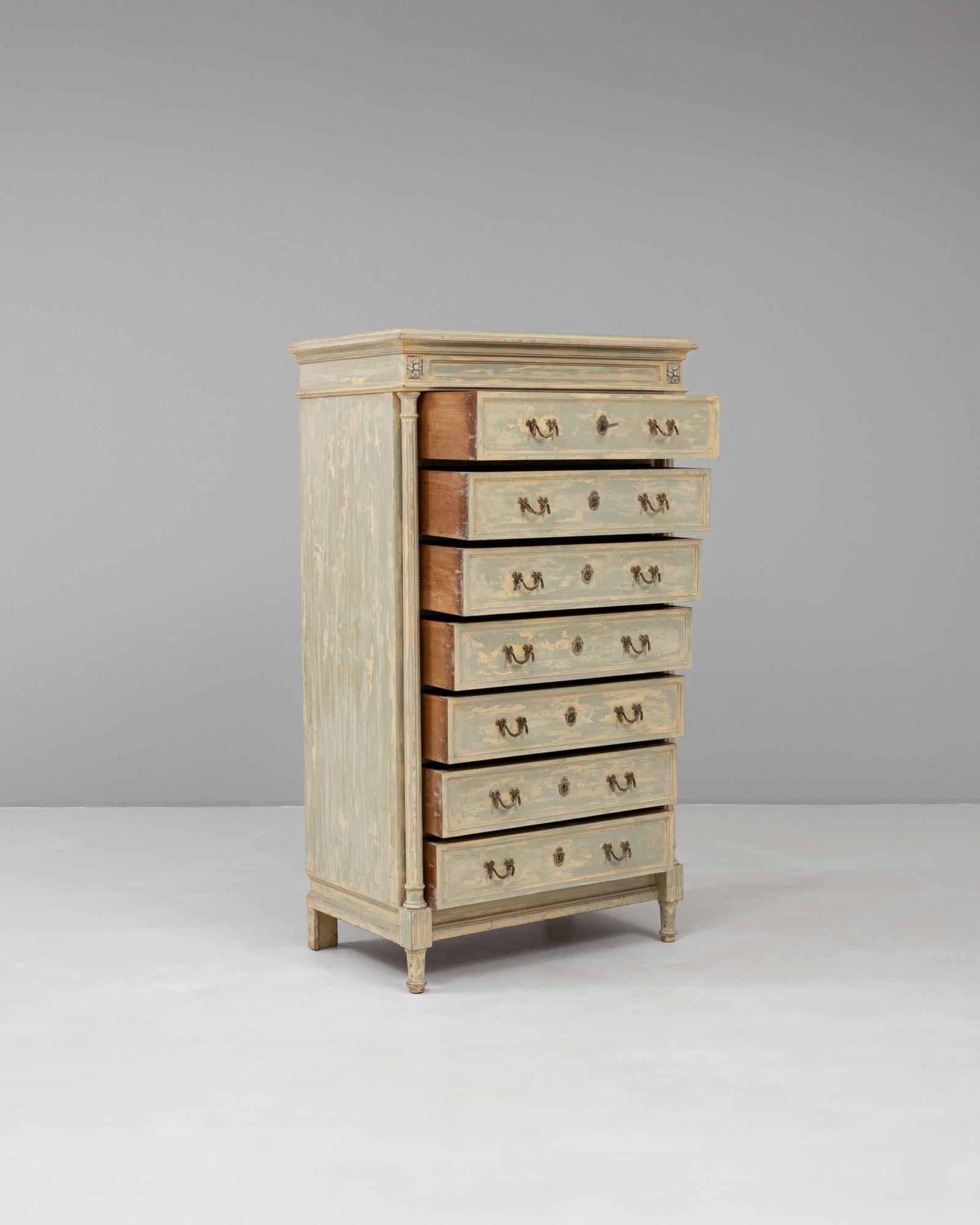 1900s French Provincial 7-Drawer Semainier Chest For Sale 2
