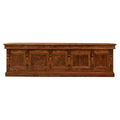 1900s French Provincial Carved Wooden Shop Counter