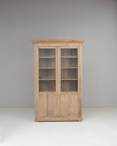 Vitrine en chêne de style provincial français des années 1900