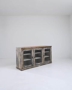 1900s French Provincial Wooden Vitrine Counter