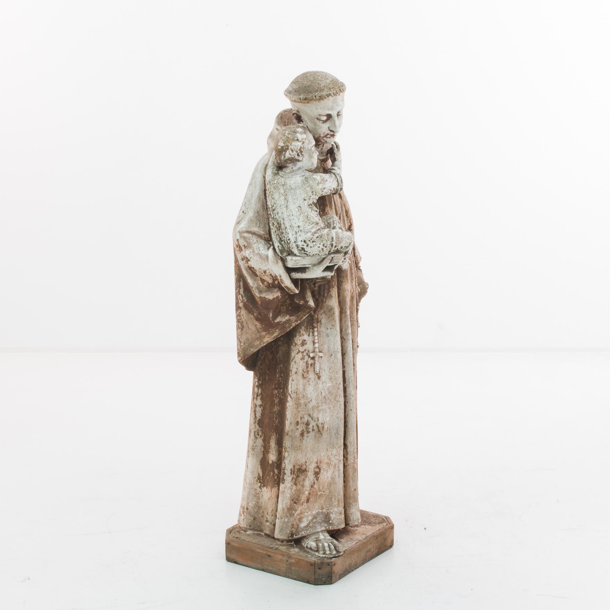 French Provincial 1900s French Saint Anthony Sculpture