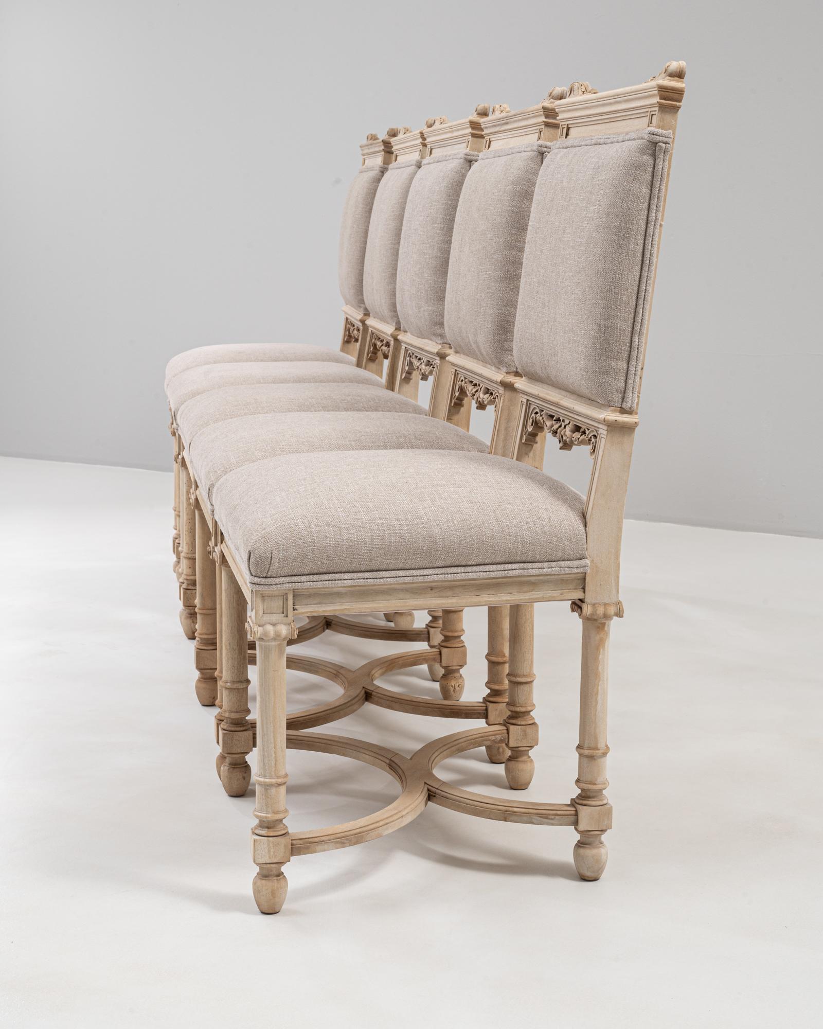 Set di cinque sedie da pranzo imbottite Luigi XVI del 1900 in Francia in vendita 8