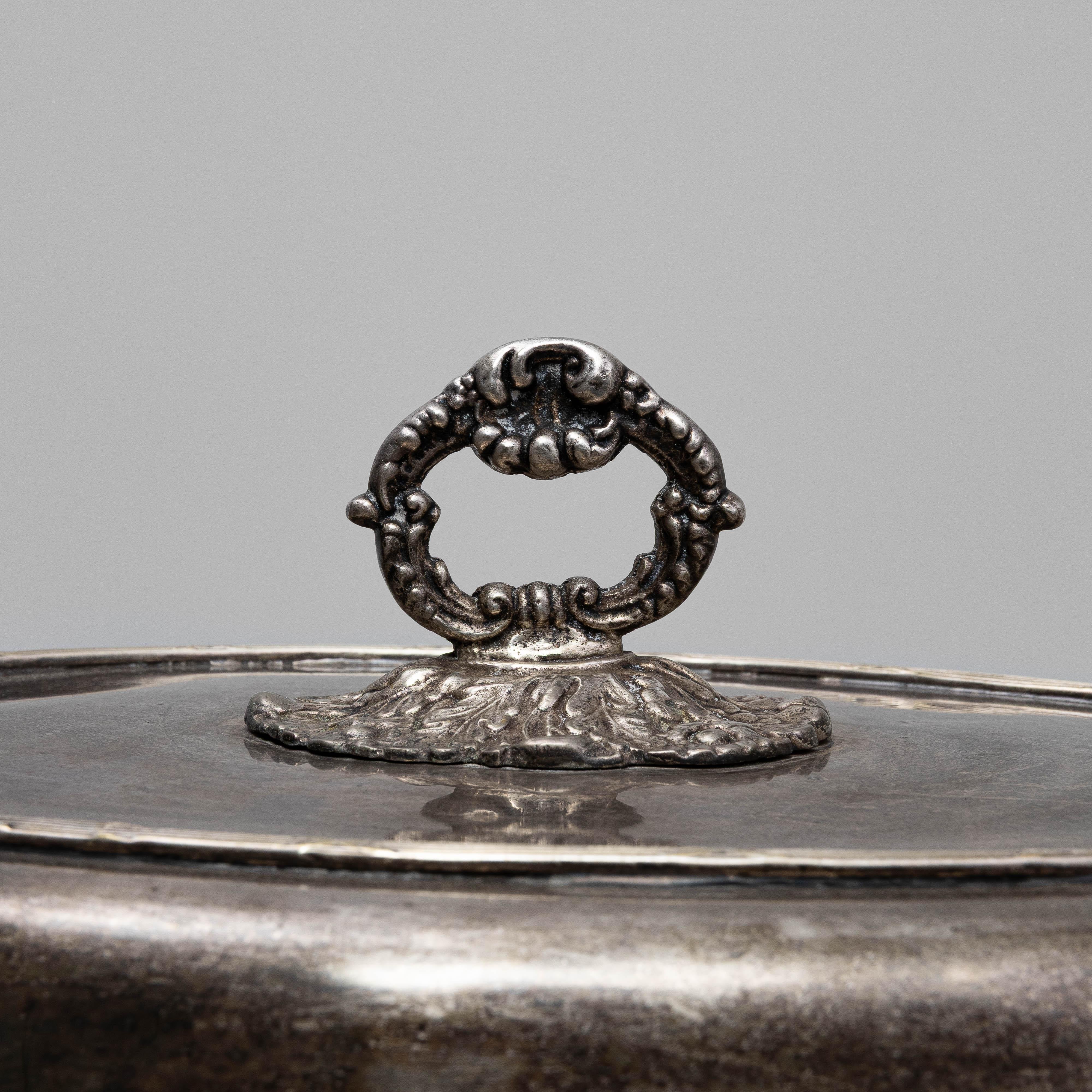 1900er Französische versilberte Bratpfanne im Angebot 7