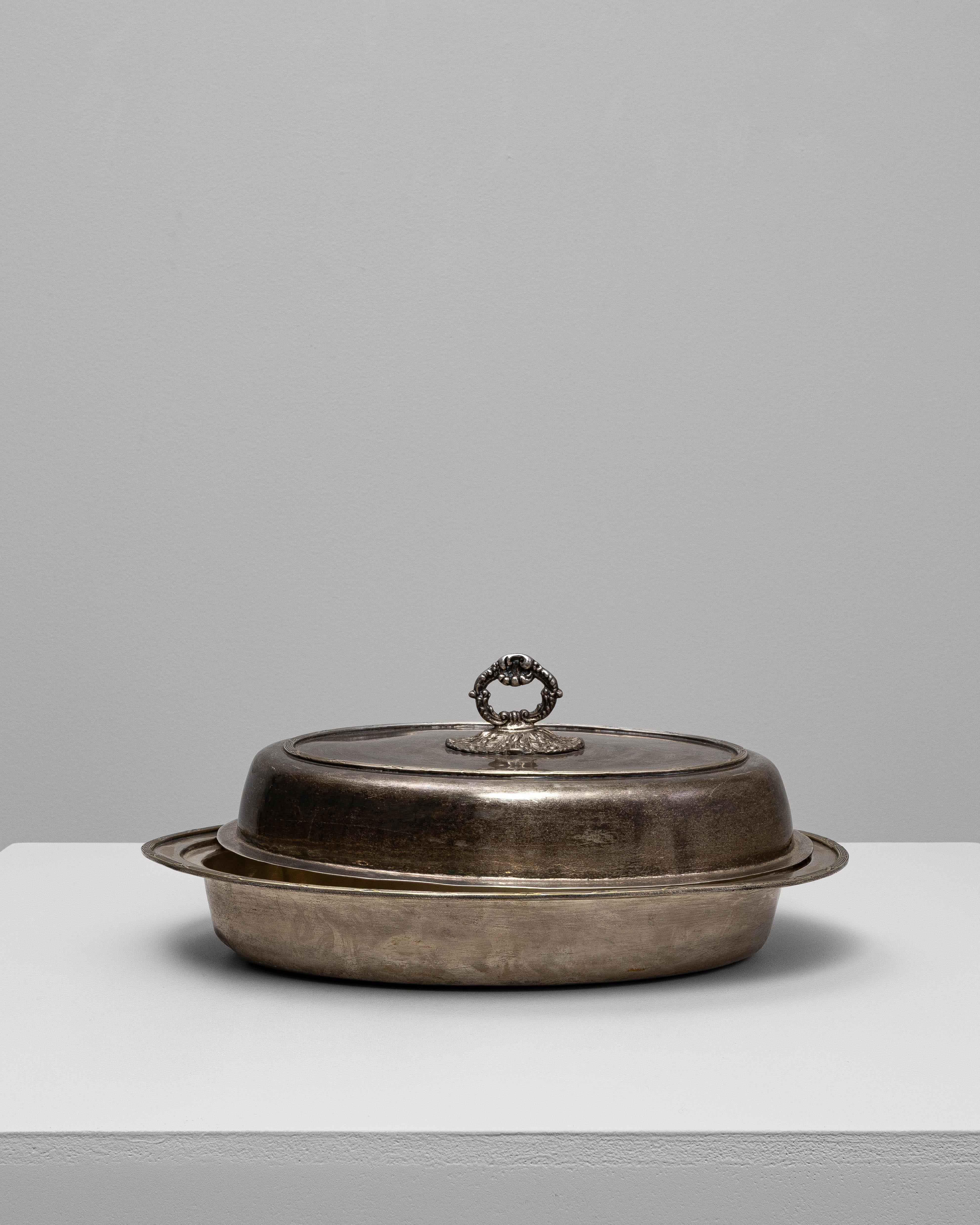 1900er Französische versilberte Bratpfanne im Zustand „Gut“ im Angebot in High Point, NC