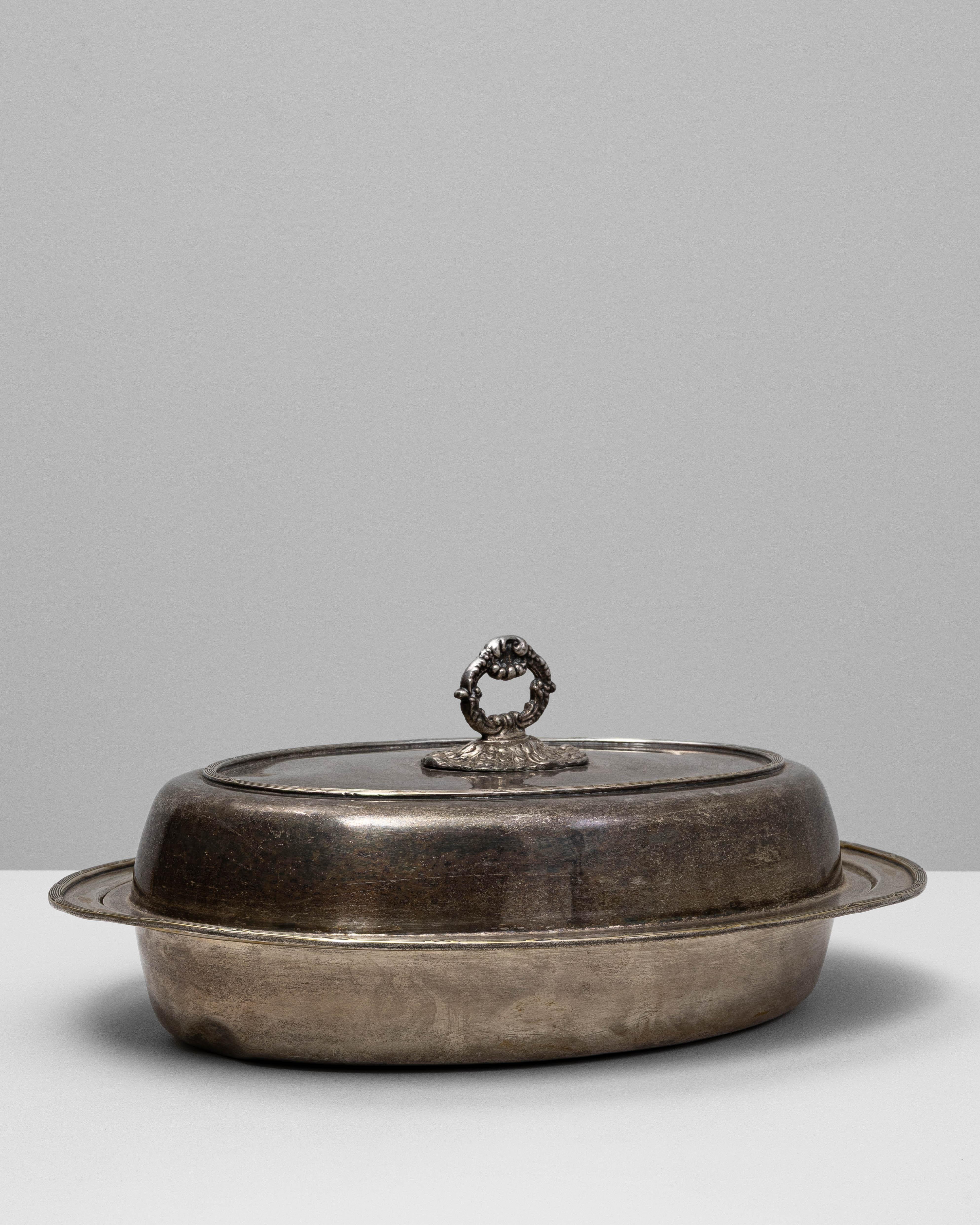 1900er Französische versilberte Bratpfanne im Angebot 3