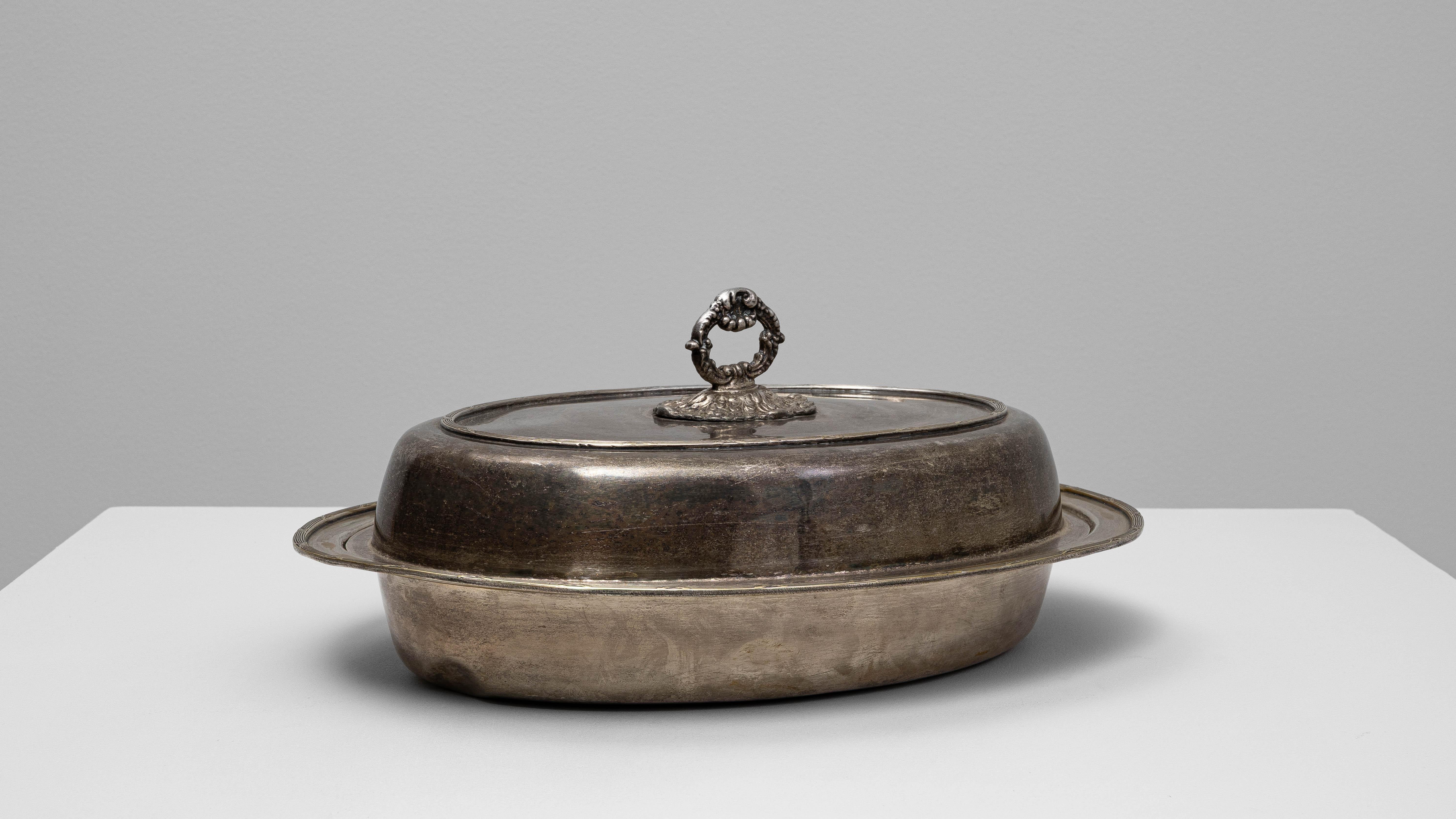 1900er Französische versilberte Bratpfanne im Angebot 4