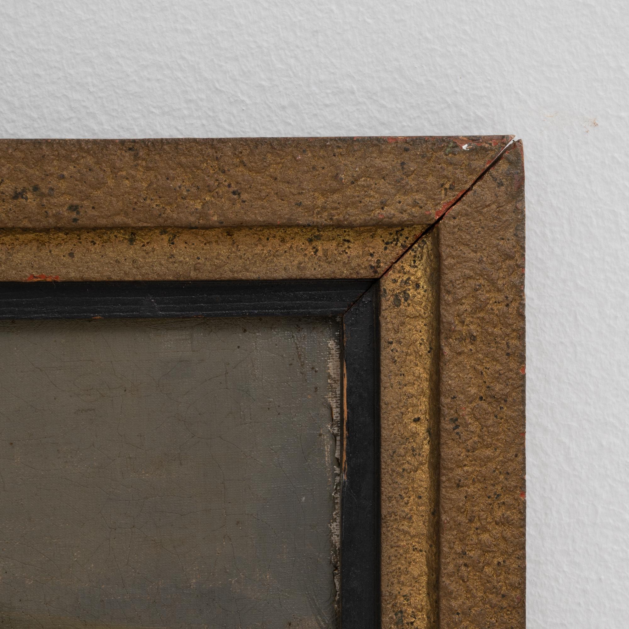 1900s Französisch Stillleben Gemälde mit Holzrahmen im Angebot 3