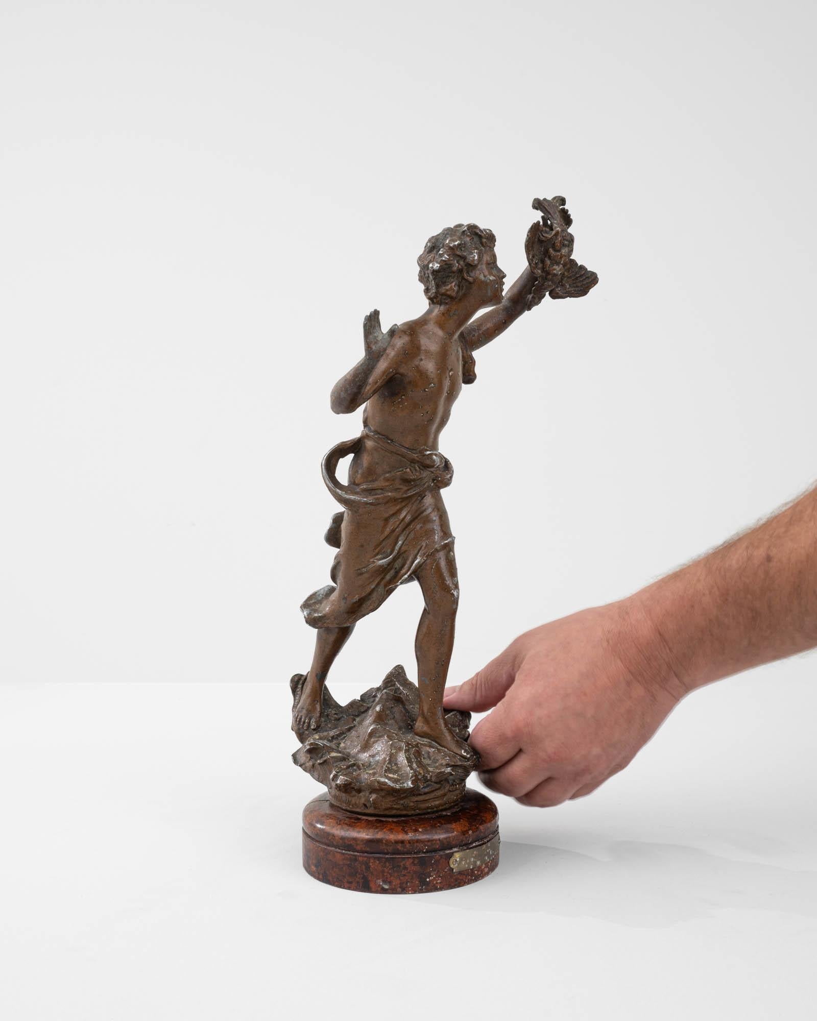 Figurine française en étain des années 1900 Bon état - En vente à High Point, NC