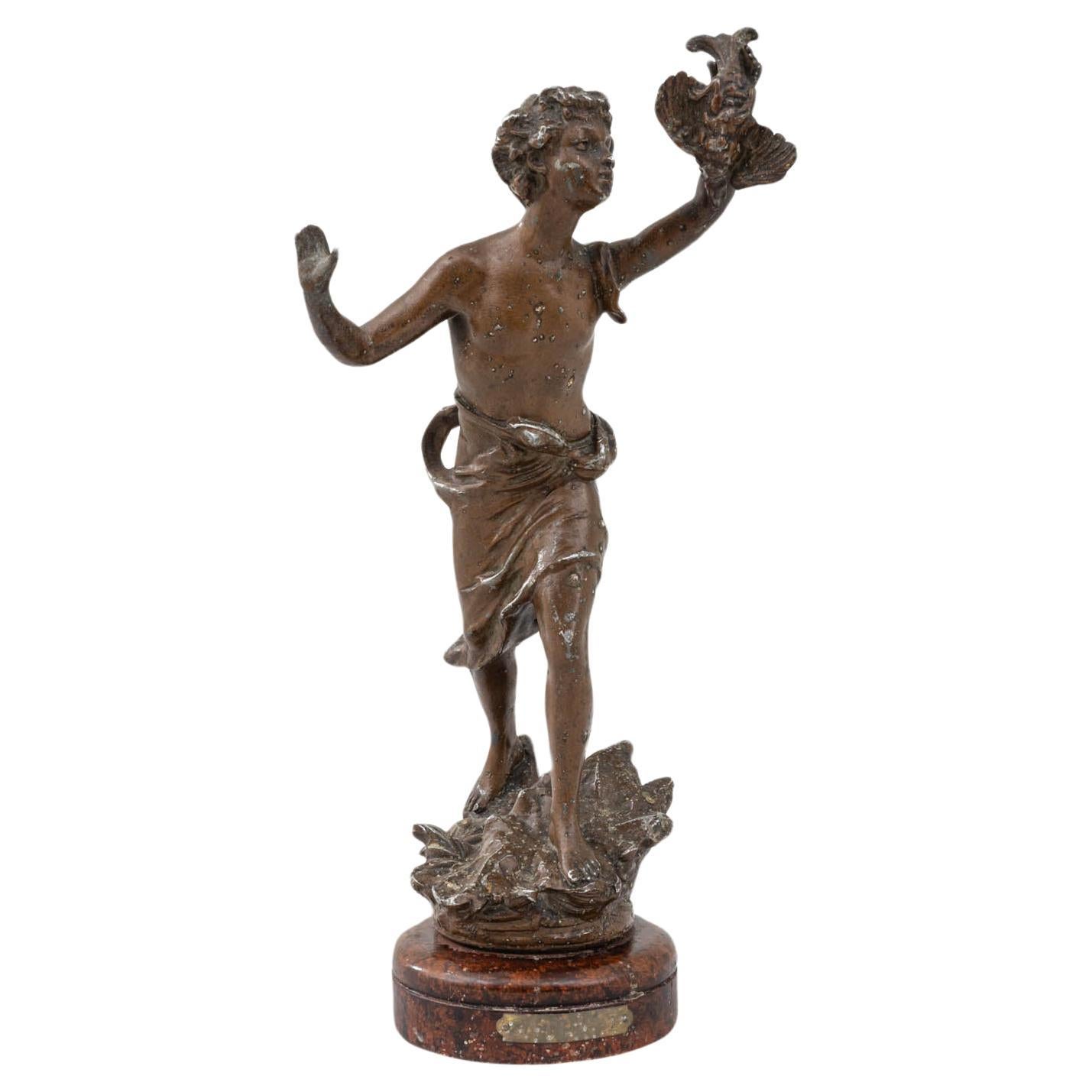 Figurine française en étain des années 1900 en vente