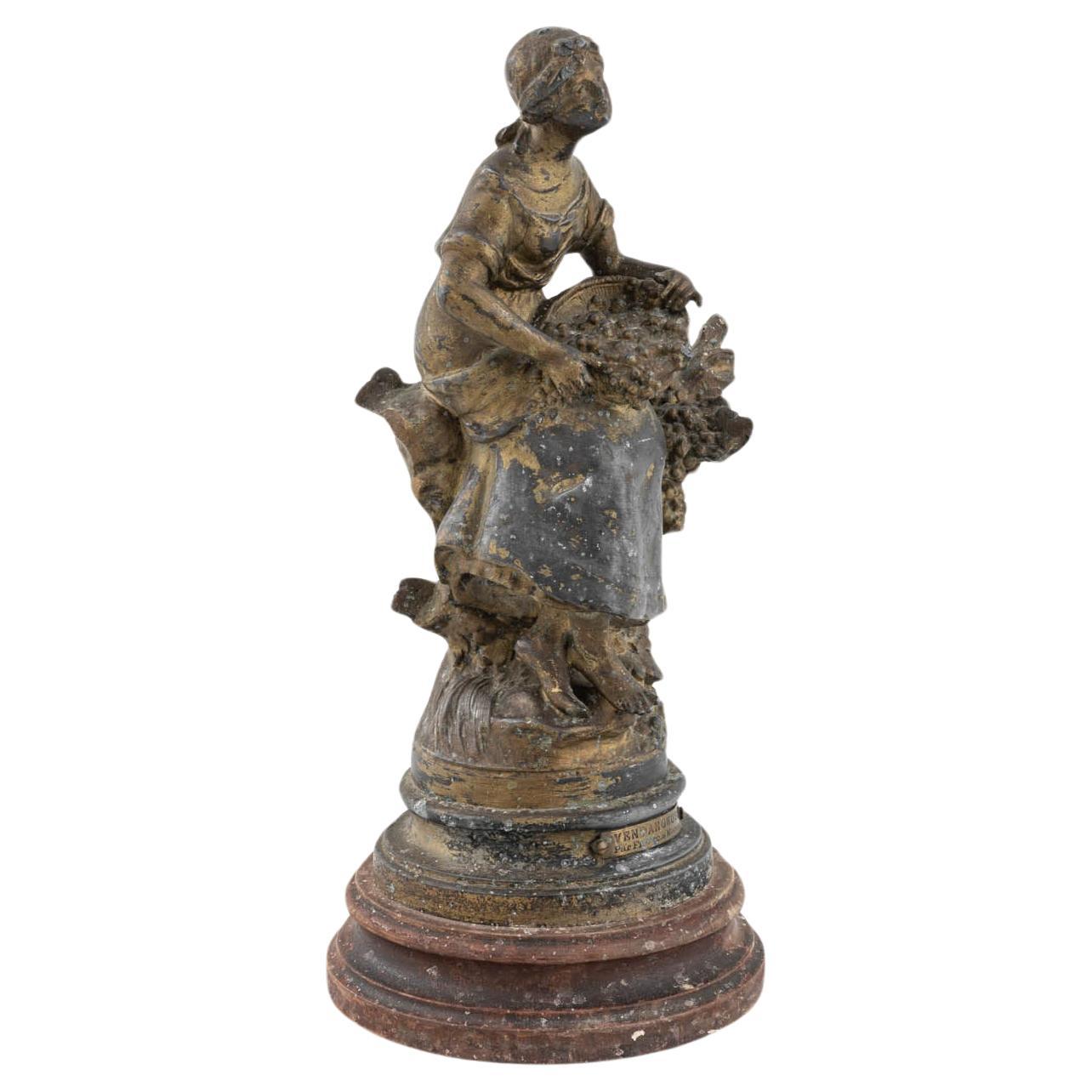1900s French Tin Figurine For Sale