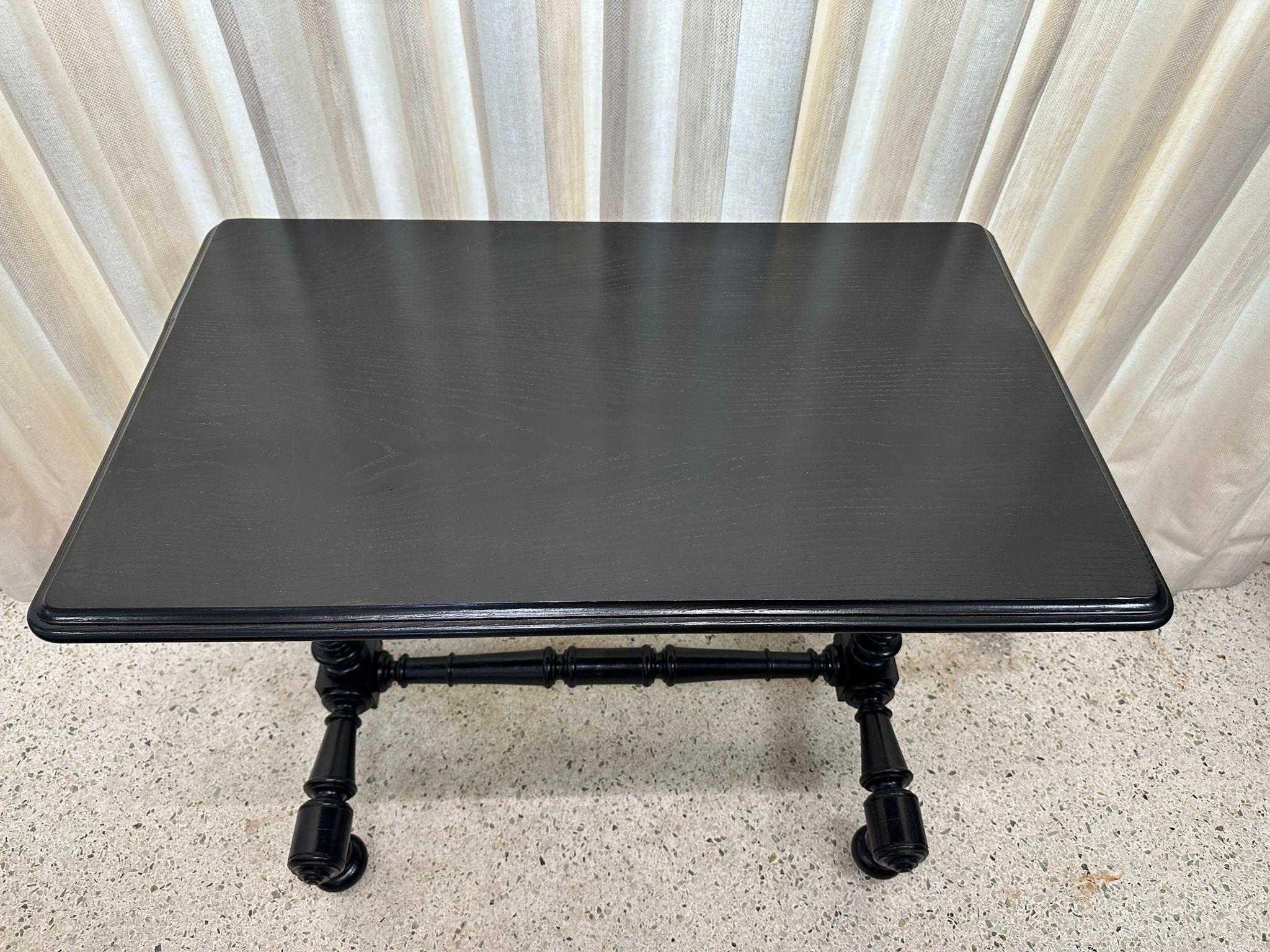Laqué Table console/table d'entrée française en bois tourné des années 1900 en vente