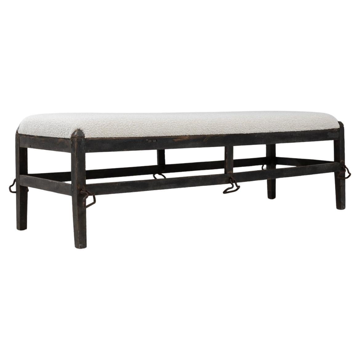 1900s French Upholstered Bench