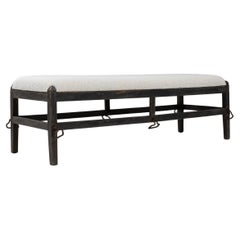 1900s French Upholstered Bench