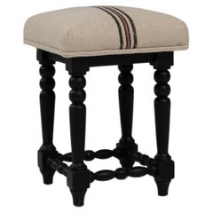 1900s French Upholstered Stool