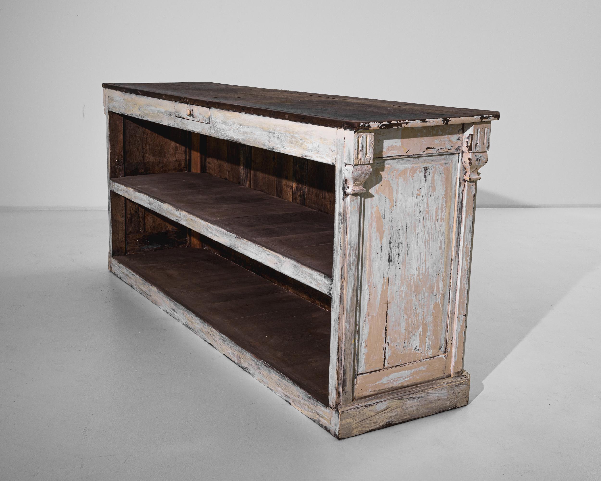 20th Century 1900s French White Patinated Bar For Sale