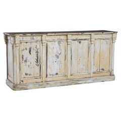 Antique 1900s French White Patinated Bar