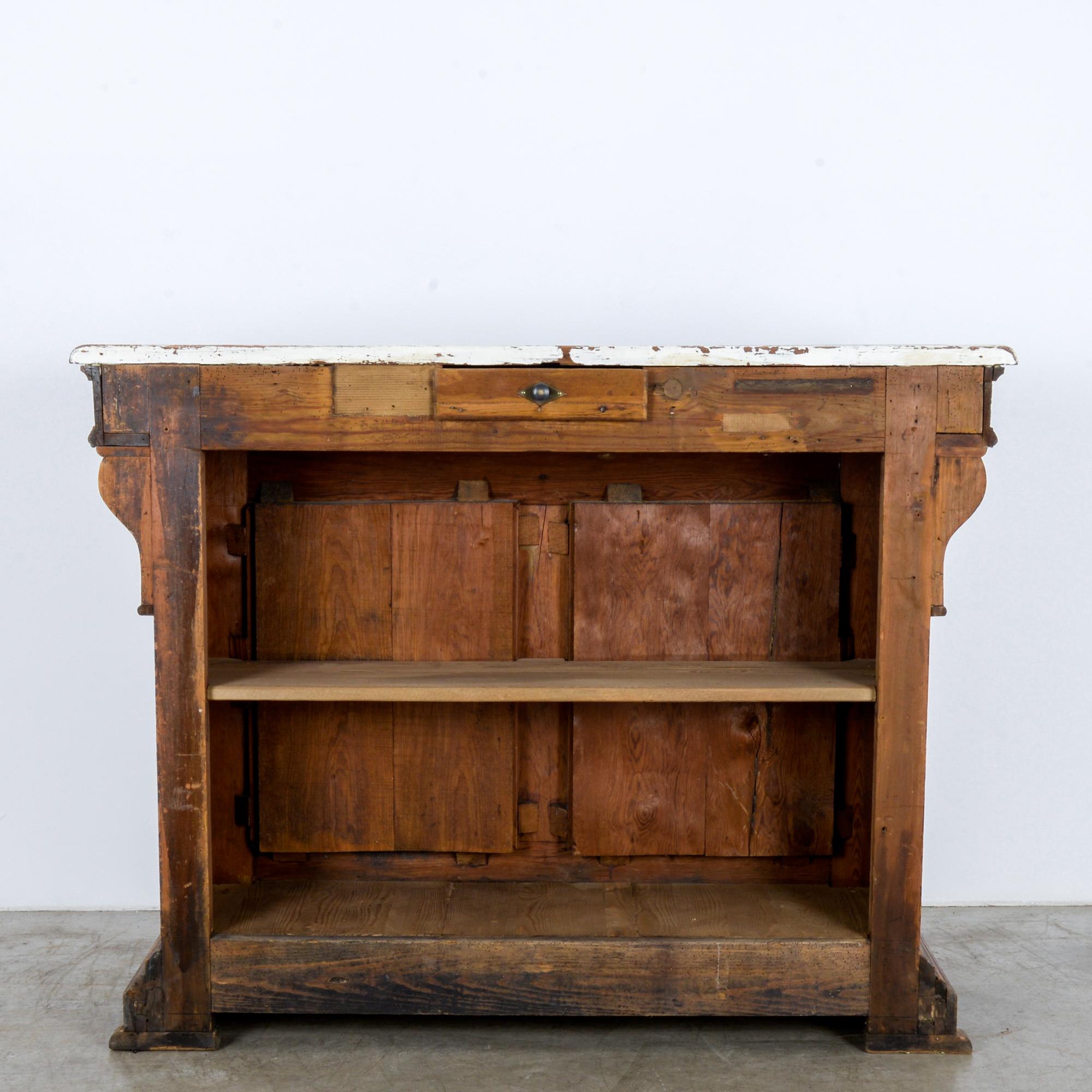 French Provincial 1900s French Wood Patinated Bar