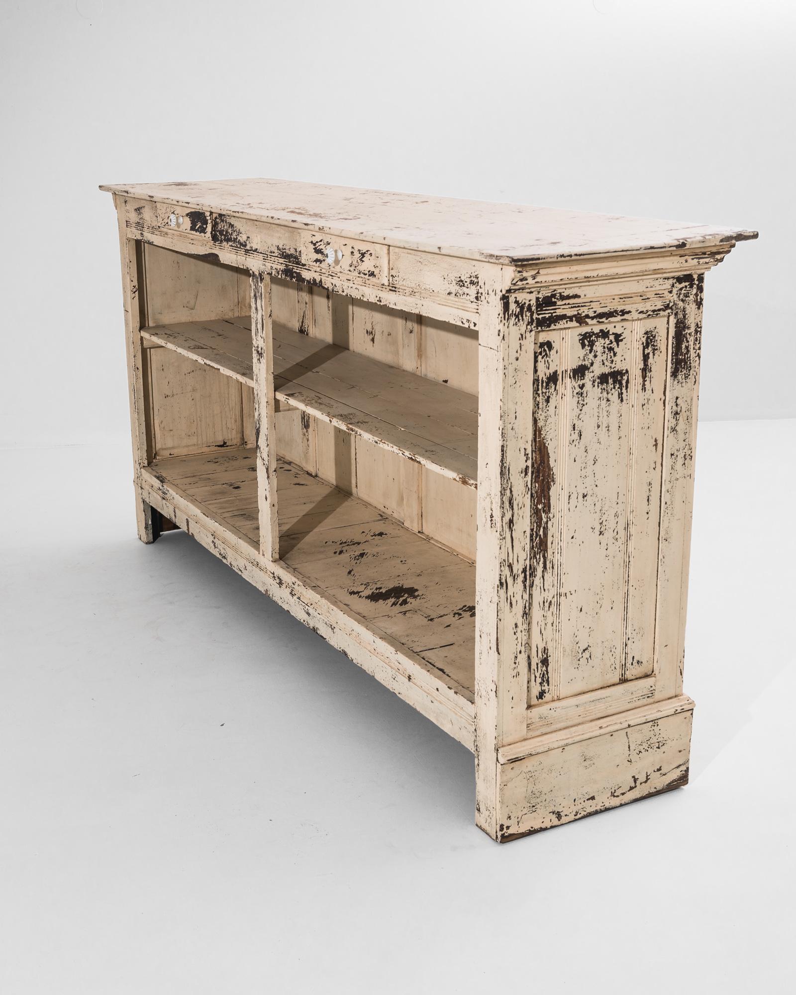 XX secolo 1900s French Wood Patinated Bar in vendita