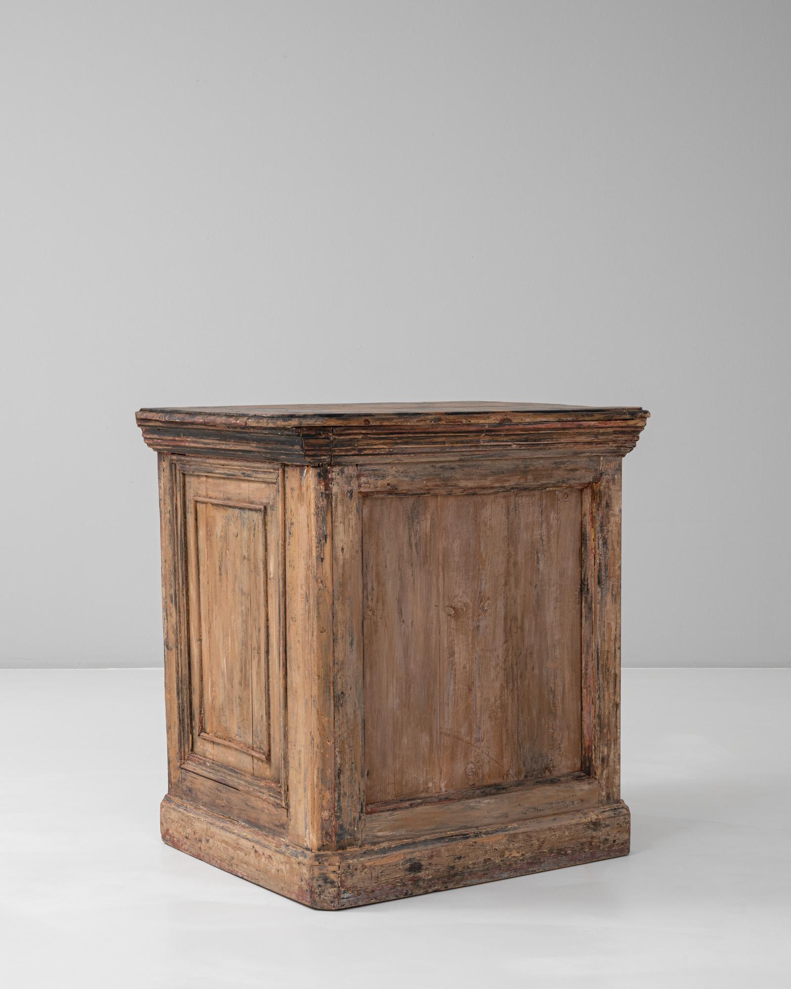 Legno Bar francese del 1900 in Wood Patinato in vendita