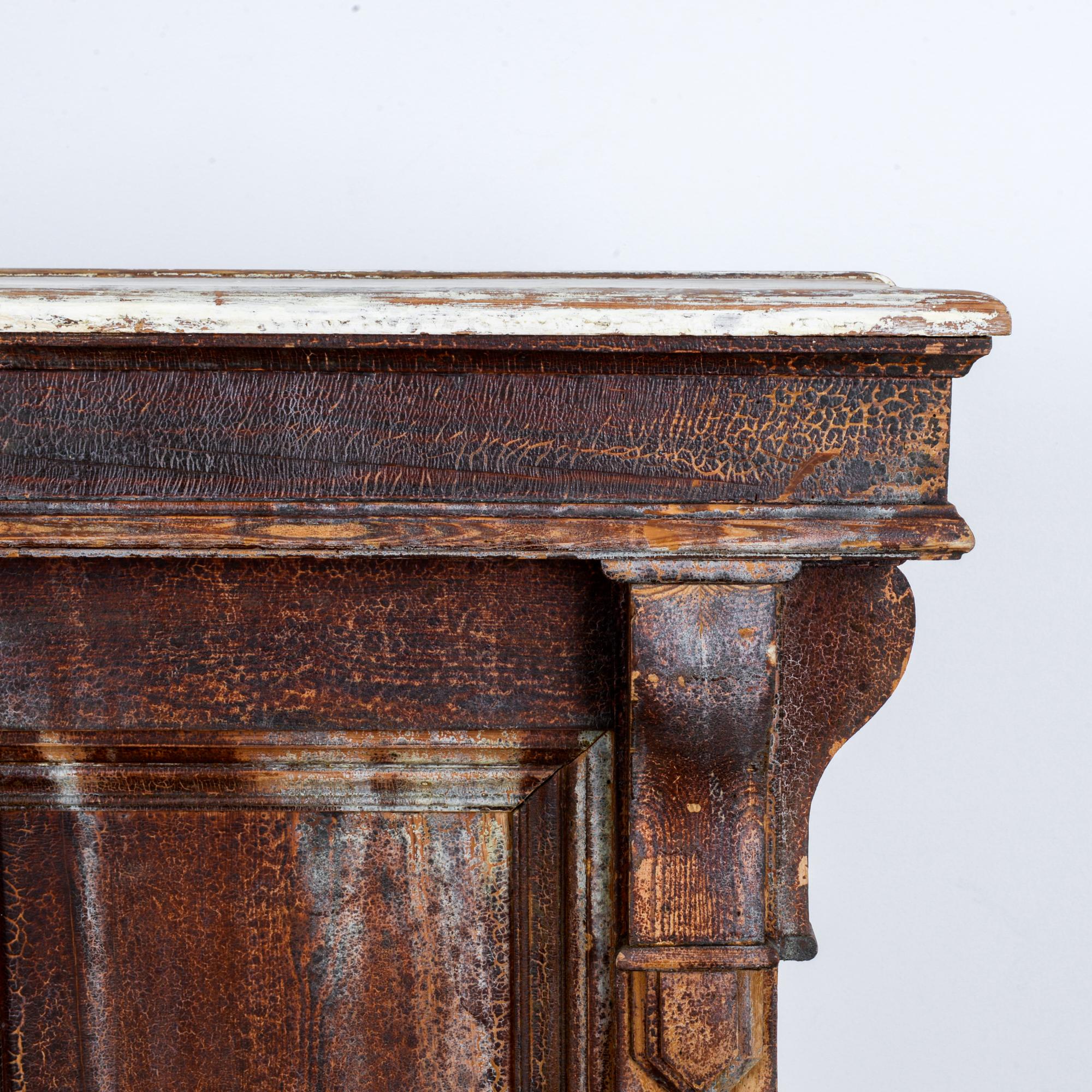 1900s French Wood Patinated Bar 2