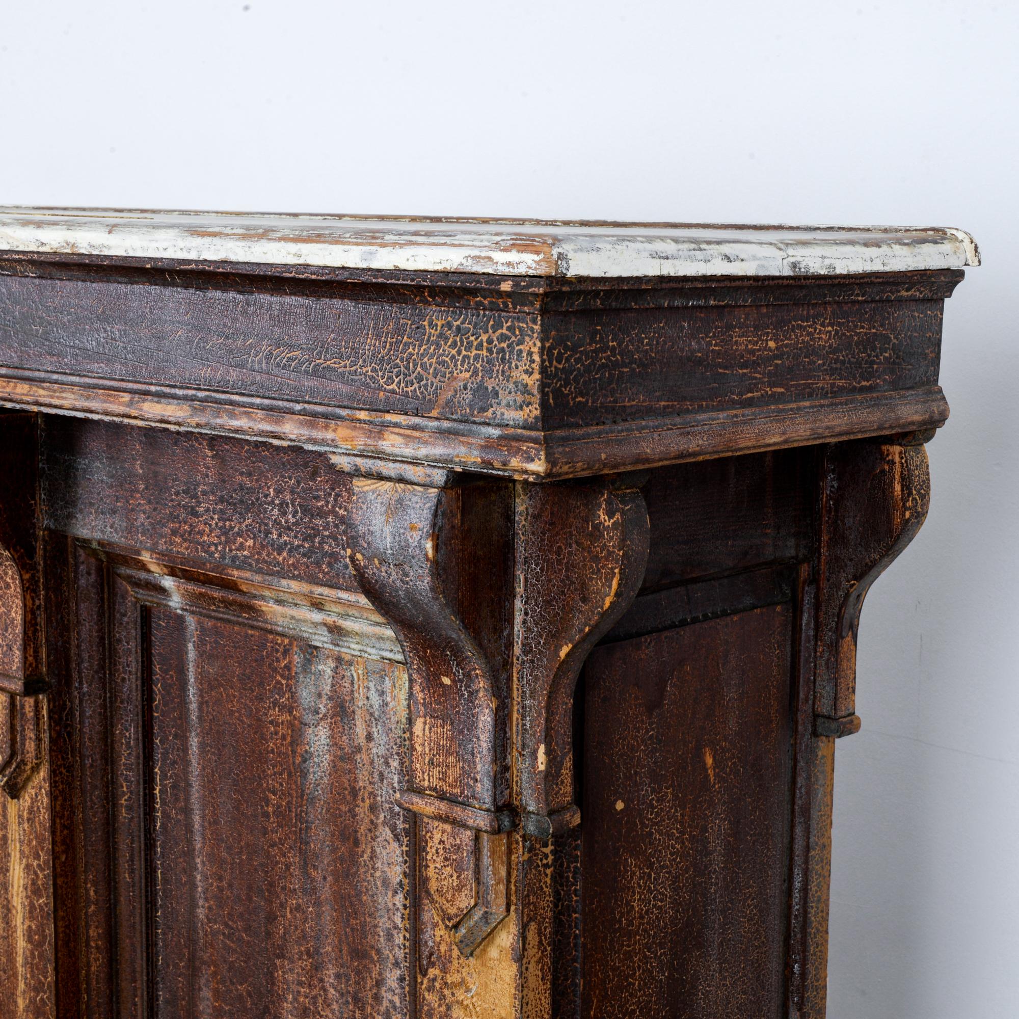 1900s French Wood Patinated Bar 3