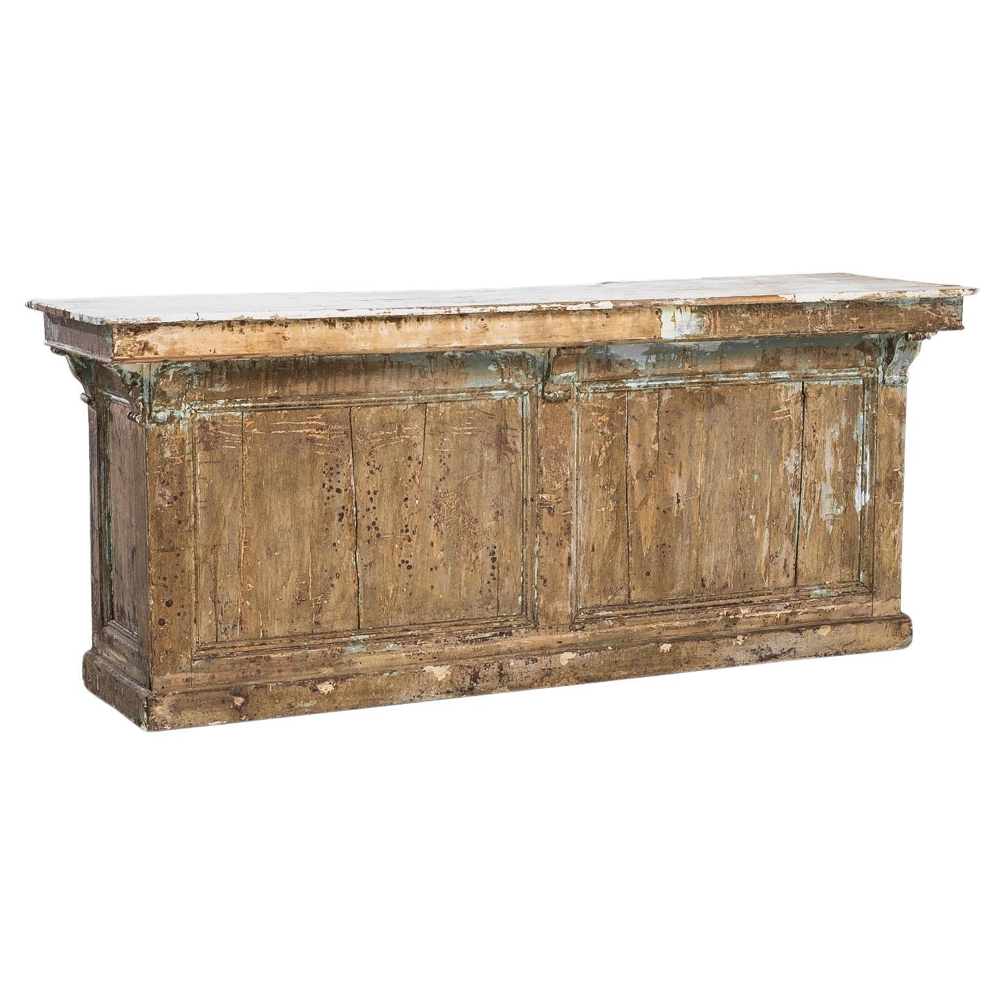 1900s French Wood Patinated Bar For Sale