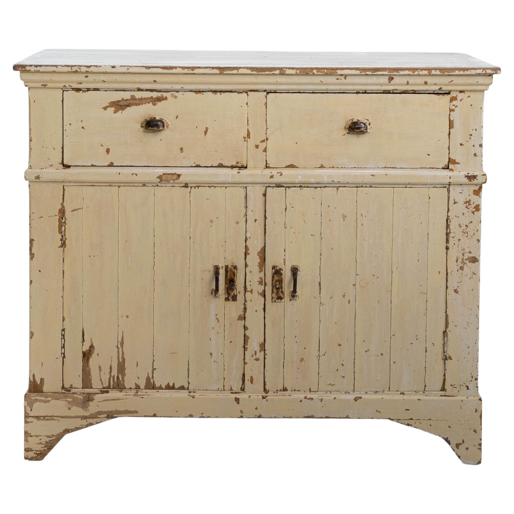 1900s French Wood Patinated Buffet