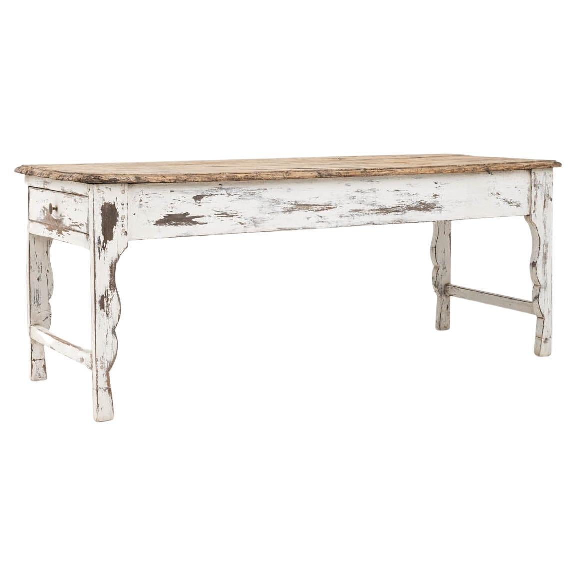 Tavolo da pranzo francese del 1900 in Wood Patinato