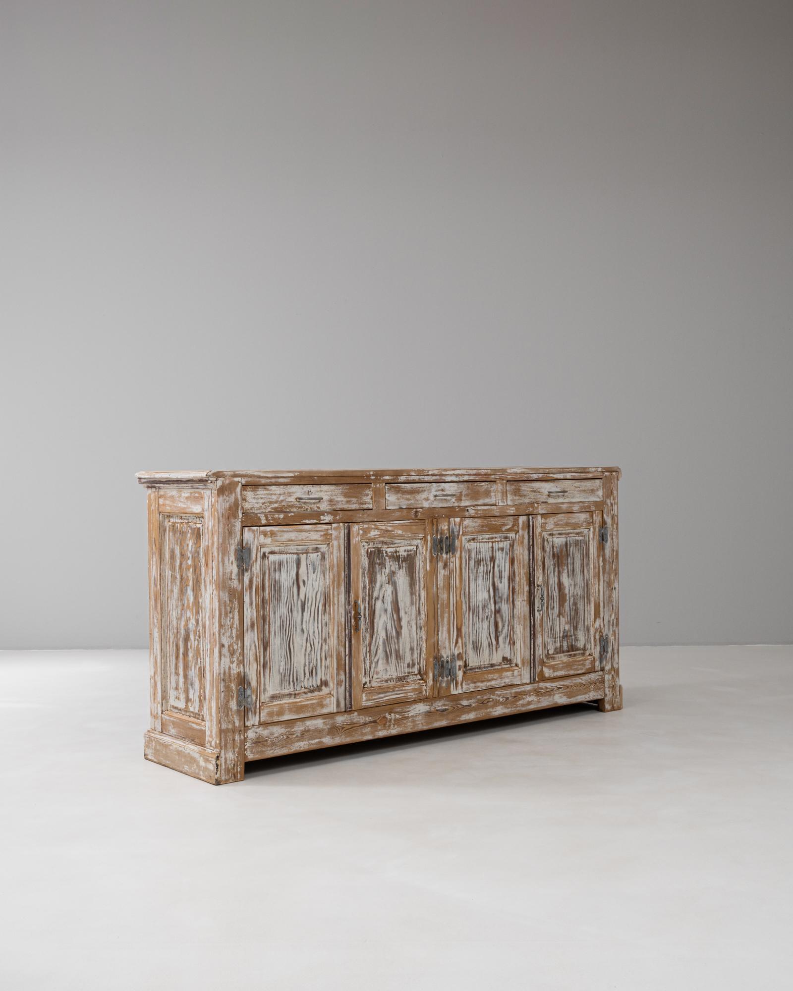 1900s French Wood Patinated Display Counter Shop For Sale 10