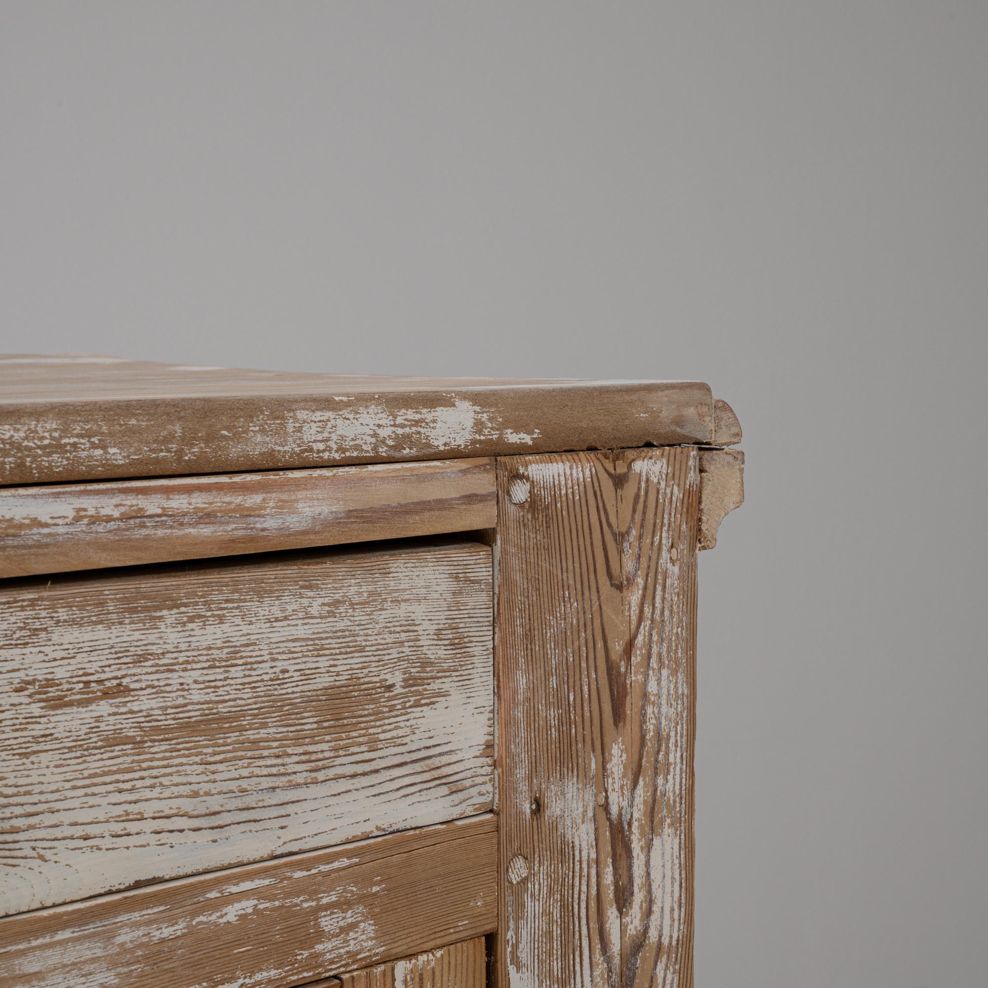 1900s French Wood Patinated Display Counter Shop For Sale 13