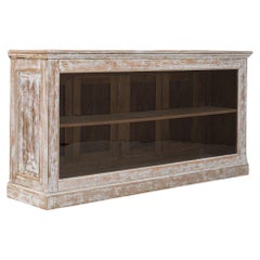 1900s French Wood Patinated Display Counter Shop