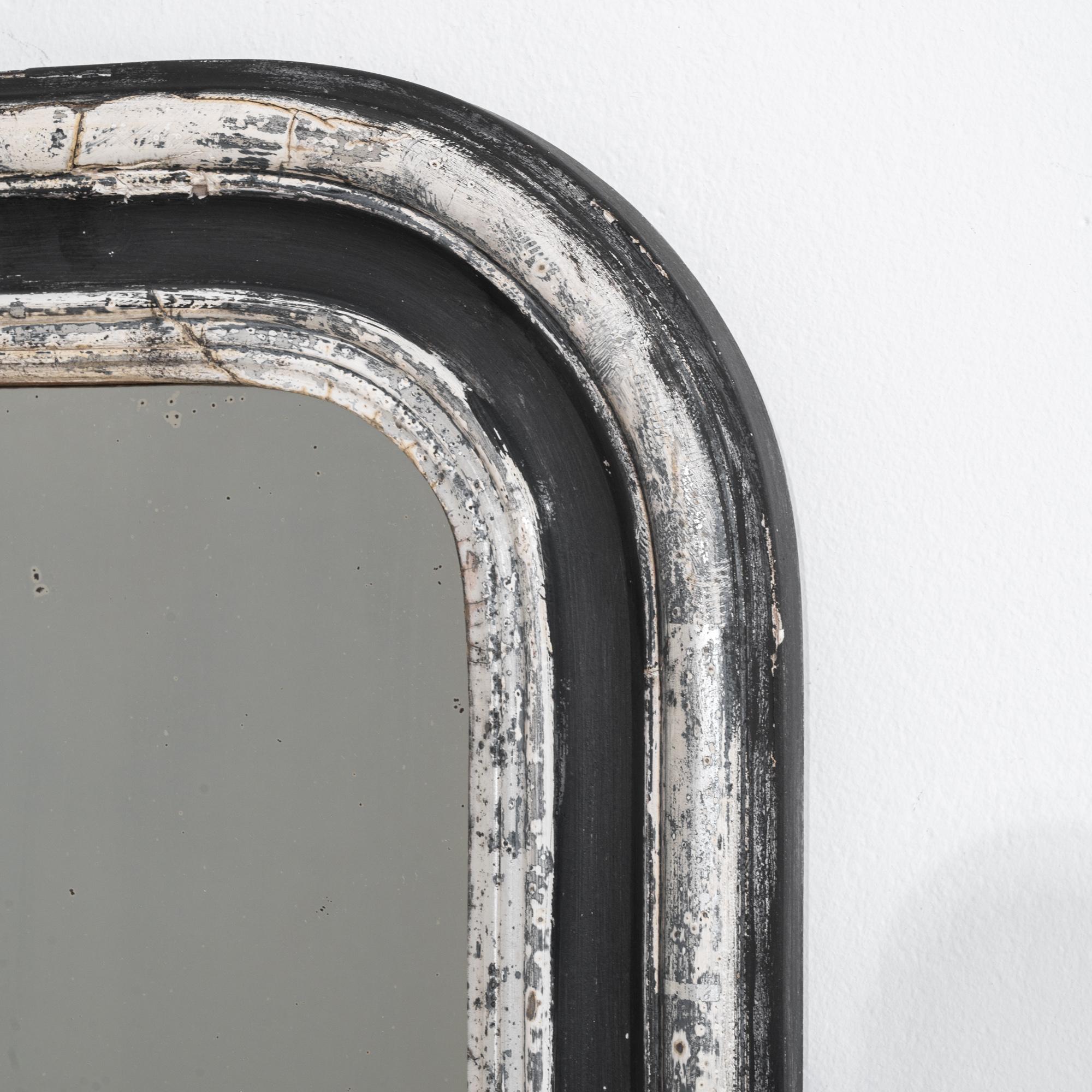 1900s French Wood Patinated Mirror For Sale 7