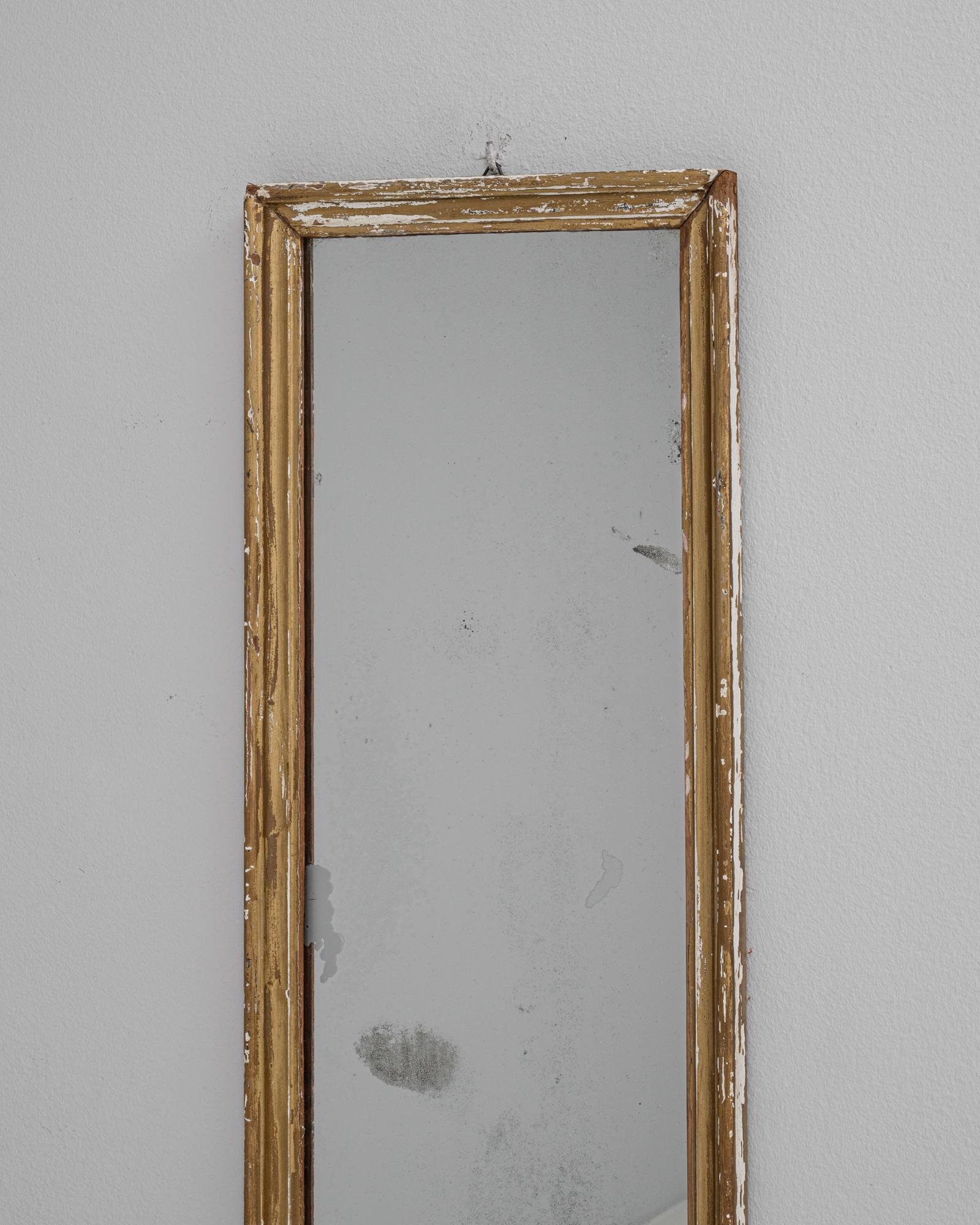 Legno Specchio francese del 1900 in Wood Patinato in vendita