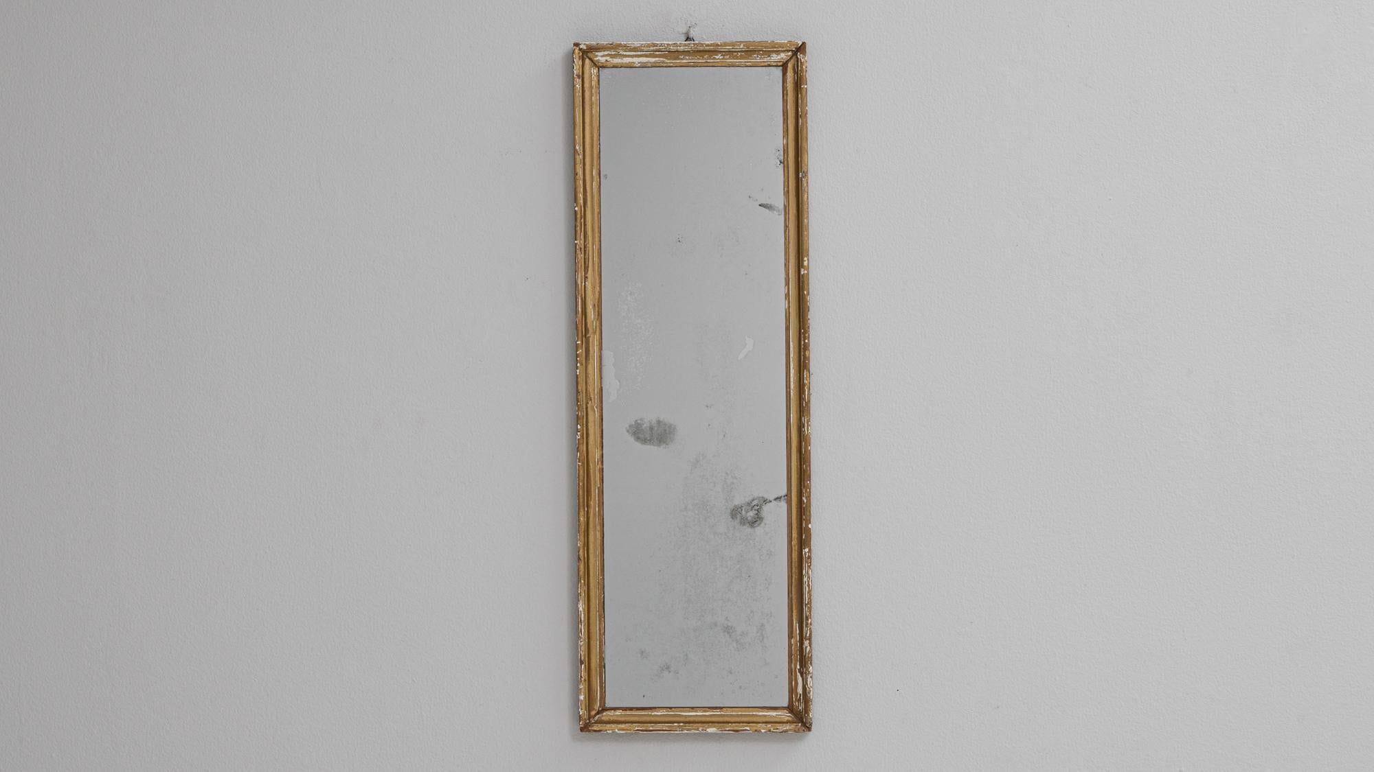 Specchio francese del 1900 in Wood Patinato in vendita 1