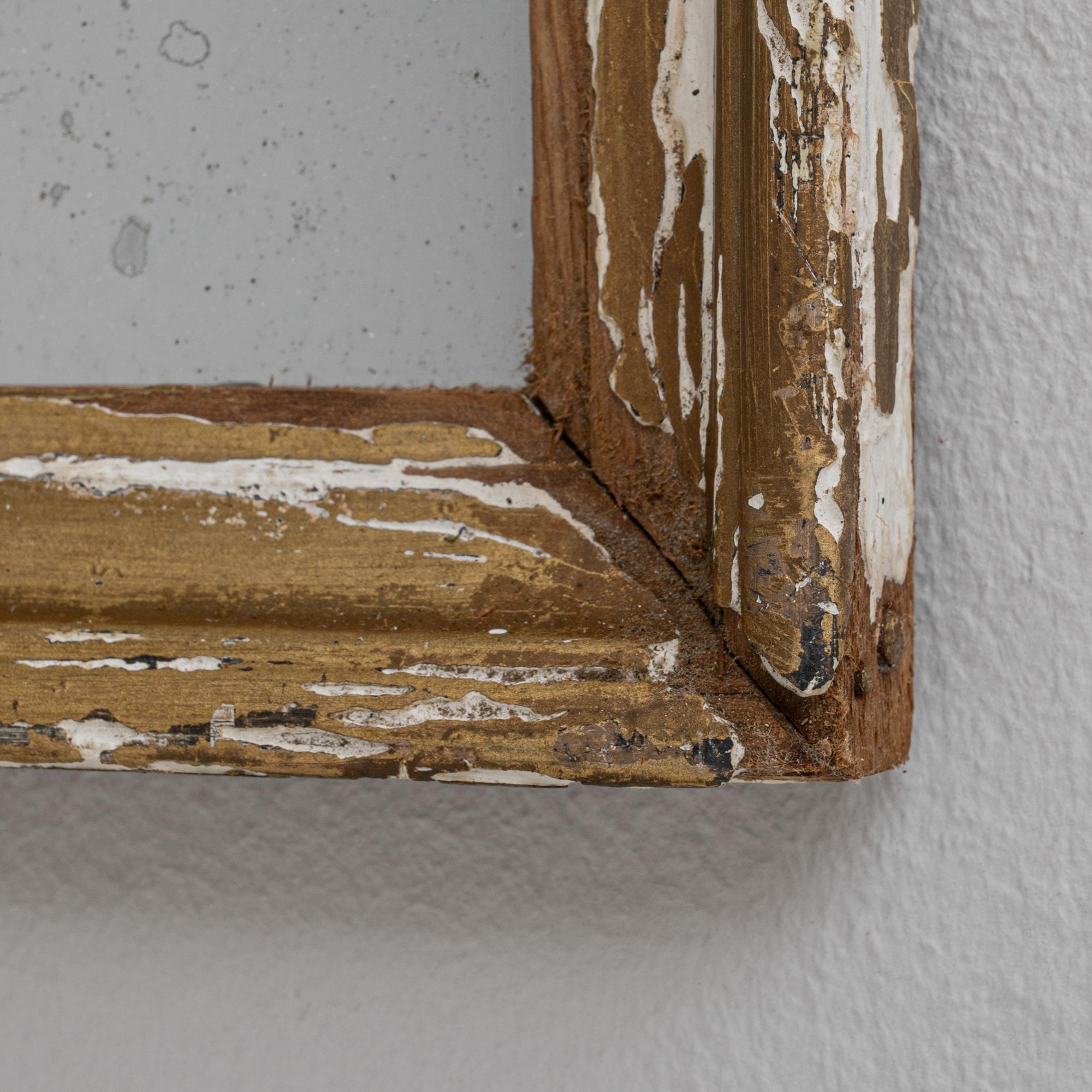 Specchio francese del 1900 in Wood Patinato in vendita 3