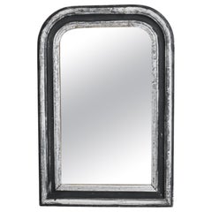 1900s French Wood Patinated Mirror