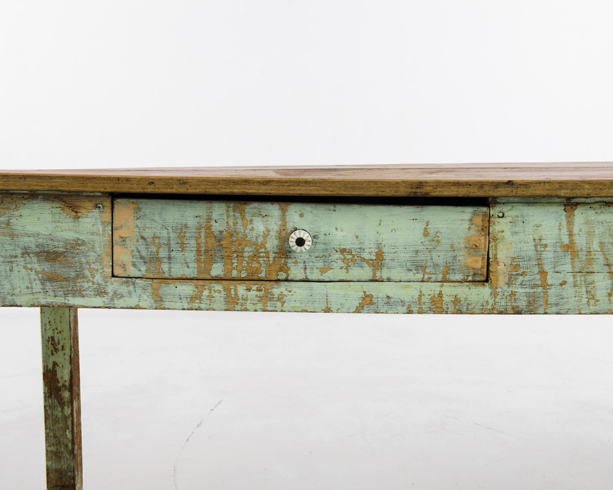 1900s French Wood Patinated Table For Sale 2