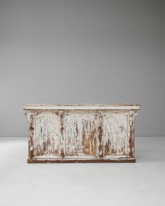 1900s French Wood White Patinated Bar
