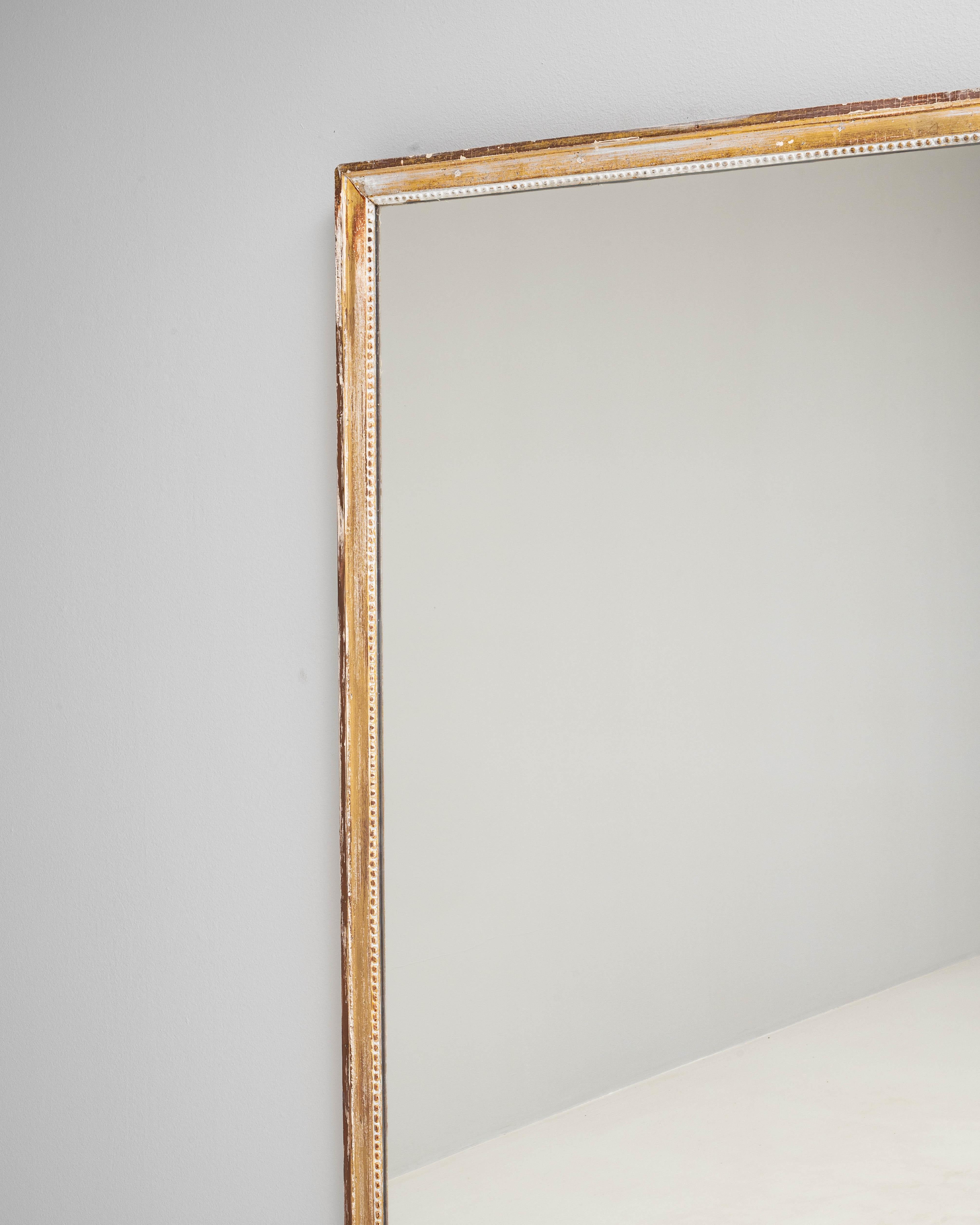 XX secolo Specchio francese del 1900 in legno patinato bianco in vendita