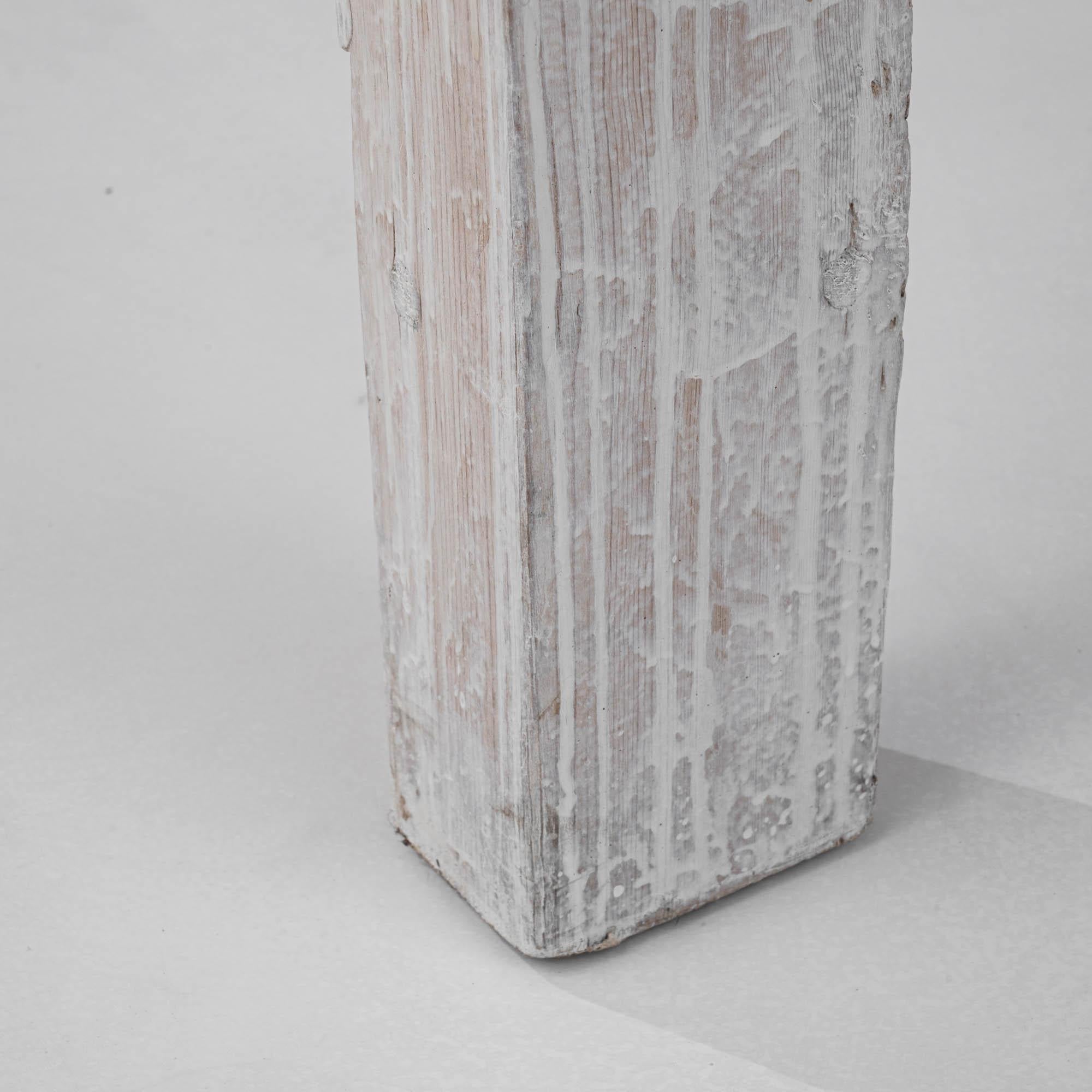 Table 1900 en bois patiné blanc en vente 4