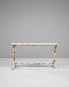 1900s French Wood White Patinated Table