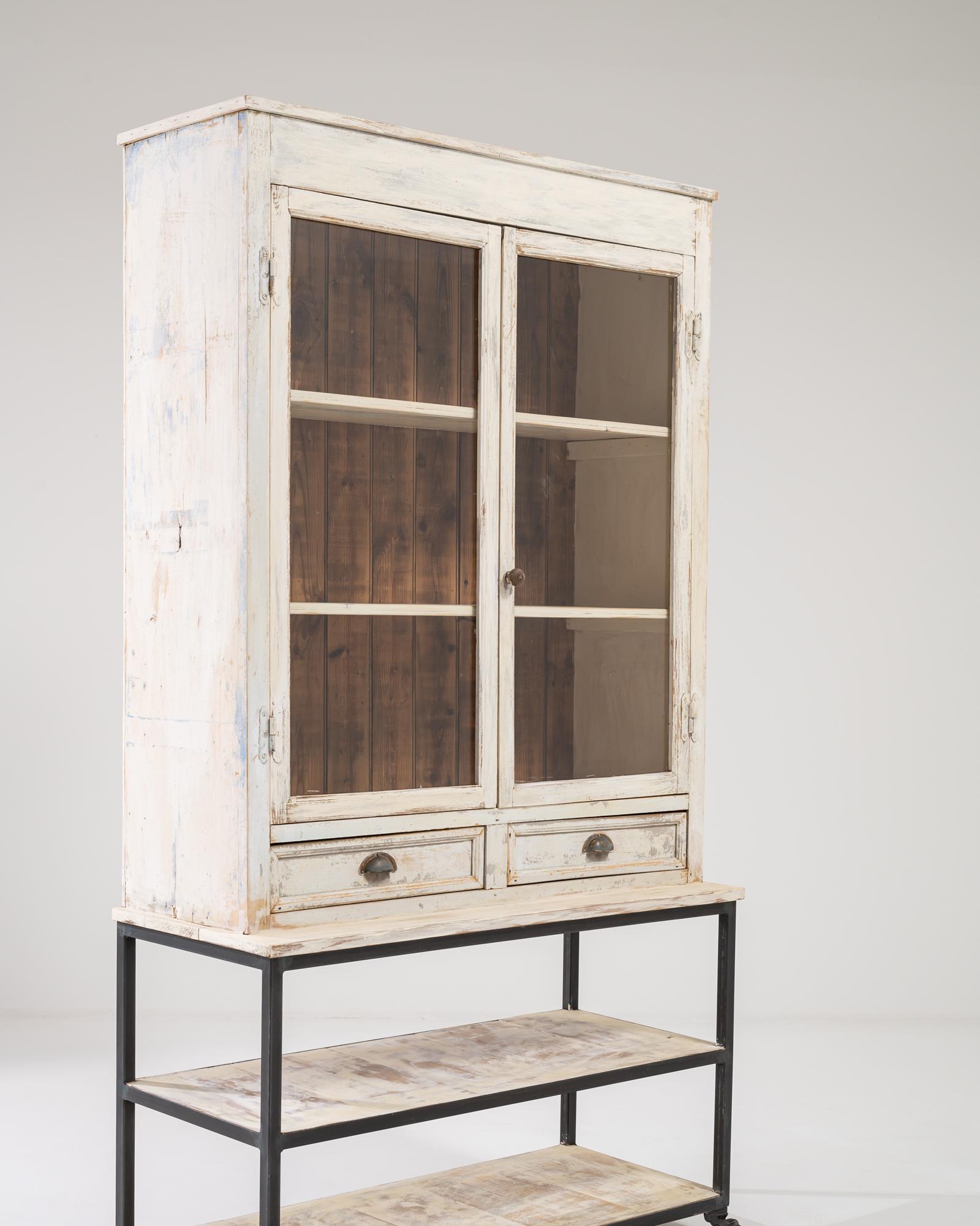 1900s French Wooden and Metal Vitrine 2