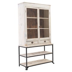 Used 1900s French Wooden and Metal Vitrine