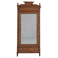 Used 1900s French Wooden & Bamboo Vitrine