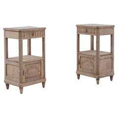1900s French Wooden Bedside Tables, a Pair