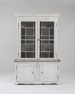 1900s French Wooden Buffet with Mesh Screen Doors