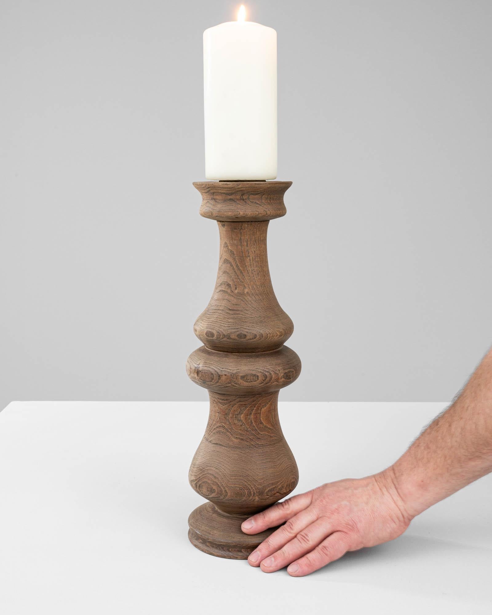 20th Century 1900s French Wooden Candlestick For Sale