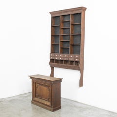 1900s French Wooden Children's Bar and Shelf