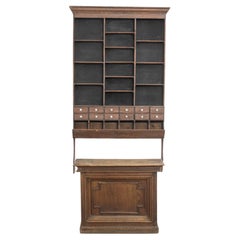 1900s French Wooden Children's Bar and Shelf