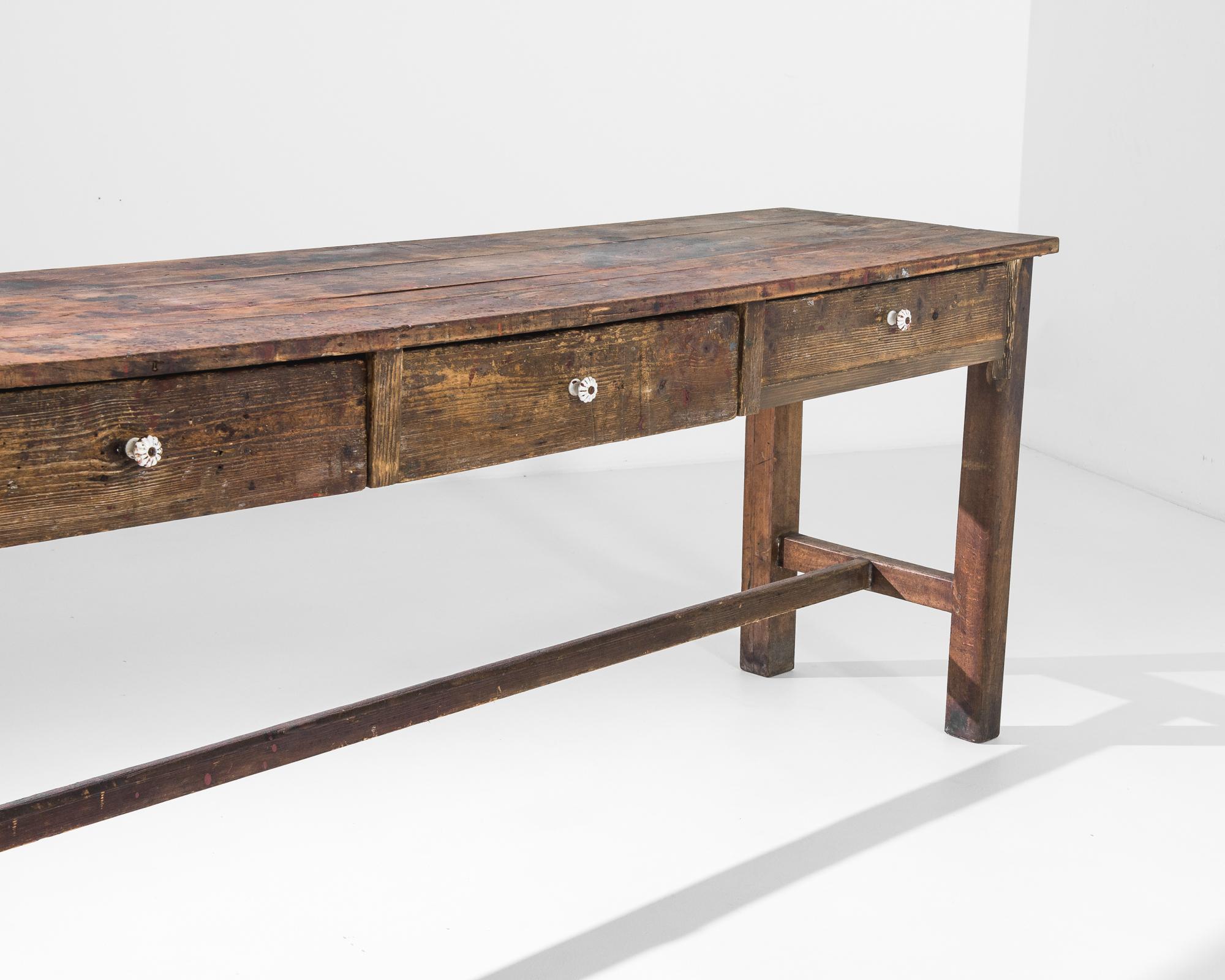 20th Century 1900s French Wooden Console Table